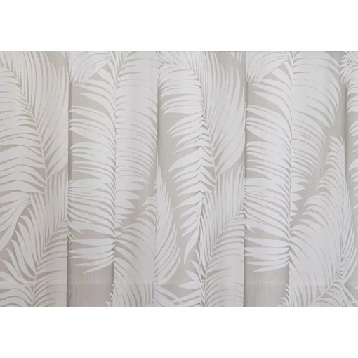 Mila - drapp-fehér színű voile, levélmintával, max. 300 cm magas
