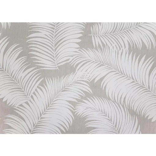 Mila - drapp-fehér színű voile, levélmintával, max. 300 cm magas