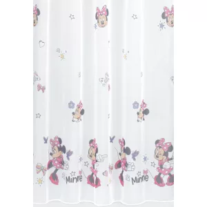    Minnie/C/02 - fehér voile, színes, "Minnie egér" mintával, max. 175 cm magas