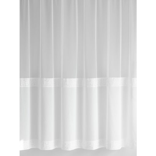 Neftis - fehér, hímzett tüll, görög mintával, max. 275 cm magas
