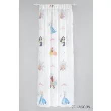  Princess/C/02 - fehér voile, sokszínű, "Disney hercegnők" mintával, max. 175 cm magas