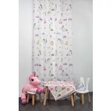  Rainbow Unicorn - fehér szablé, rózsaszín unikornis mintával max. 310 cm magas
