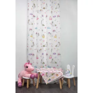    Rainbow Unicorn - fehér szablé, rózsaszín unikornis mintával max. 310 cm magas