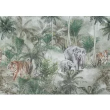 Safari - dzsungel mintás dim out, zöld