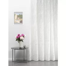 Sandra - fehér organza, levélmintával, max. 295 cm magas