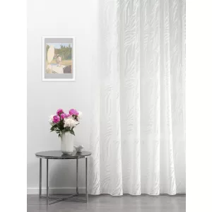 Sandra - fehér organza, levélmintával, max. 295 cm magas