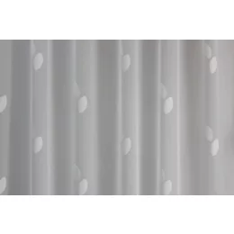  Tiria - fehér, levélmintás voile, max. 170 cm magas