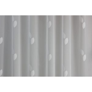 Tiria - fehér, levélmintás voile, max. 170 cm magas