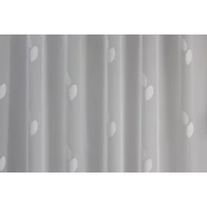  Tiria - fehér, levélmintás voile, max. 290 cm magas