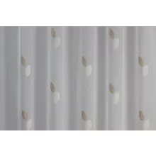  Tiria - fehér voile, bézs- és krémszínű levélmintával, max. 290 cm magas