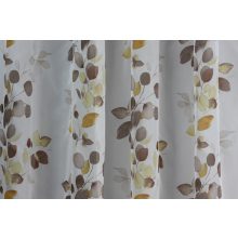  Trude - fehér voile, barna-sárga levélmintával, max. 290 cm magas