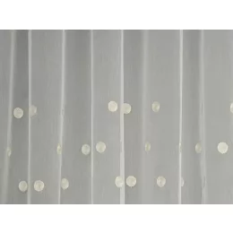   Tula - hímzett, fehér tüll, pöttyös mintával, max. 280 cm magas