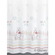  Winnie/C/02 - fehér voile, színes, "Micimackó" mintával, max. 175 cm magas