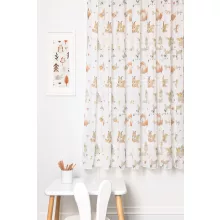  Woody - fehér voile, erdei állatos mintával, max. 290 cm magas